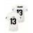 Men's white # 13 American football jersey loose embroidered sports, fashionable, casual, street breathable football jersey