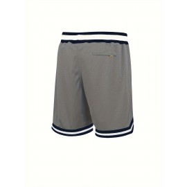 Men's grey #2 Basketball Shorts With pockets Casual Fashion Breathable Sports Zipper High Quality Embroidered Shorts