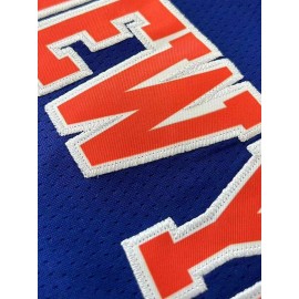 Men's Blue #11 Basketball Jersey - Embroidered NEW YORK Streetwear Design, Breathable Loose Fit Pullover for All-Season Casual & Sports Wear, Machine Washable Round Neck Top for Men & Teens