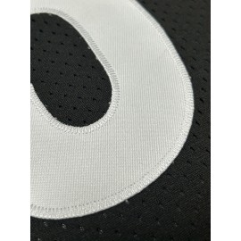 Men's Black #90 Breathable American Football Jersey - V-Neck Short Sleeve Embroidered Rugby Shirt, Loose Fit All-Season Training & Match Uniform for Team Sports, Casual Outings & Outdoor Activities, Football Gear