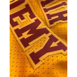 Men's Yellow # 14 Basketball Shorts with Pockets, Casual Fashion, Breathable Sports Zipper, High Quality Embroidered Shorts