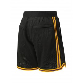 Men'S Black # 8-24 Basketball Shorts With Pockets Casual Fashion Breathable Sports Zipper High Quality Embroidered Shorts