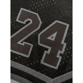 Men's Black # 8-24 Basketball Shorts With pockets Casual Fashion Breathable Sports Zipper High Quality Embroidered Shorts