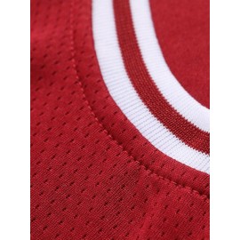 Men's Maroon #33 Basketball Jersey - Embroidered Lettering & Number, Loose Fit Breathable Streetwear Pullover for Casual, Sports, Outdoor Activities - All-Season Comfort