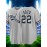 Men'S Grey # 22 Baseball Shirt, Classic Letter Embroidery Design, Button style Short Sleeve Breathable Shirt, Training and Competition Category: Men'S Baseball Shirt