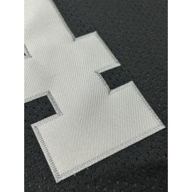 Men's Black #34 American Football Jersey - Loose Fit Breathable V-Neck with Embroidered Lettering, All-Season Casual & Sports Wear for Street Style, Outdoor Activities, Gym, Camping - Machine Washable, Embroidered Detailing