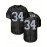 Men's Black #34 American Football Jersey - Loose Fit Breathable V-Neck with Embroidered Lettering, All-Season Casual & Sports Wear for Street Style, Outdoor Activities, Gym, Camping - Machine Washable, Embroidered Detailing