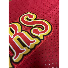 Men'S Red And Yellow # 16 Rugby Shorts With Pockets, Casual, Fashionable, Breathable, Sports Zipper, High Quality Embroidered Shorts