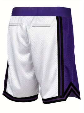 Men'S White # 8-24 Basketball Shorts With pockets Casual Fashion Breathable Sports Zipper High Quality Embroidered Shorts