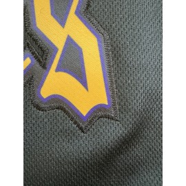 Men's Black #24 Baseball Jersey - Embroidered Letters, Breathable Loose Fit V-Neck Button-Up Shirt for Streetwear, Sports & Outdoor Activities | All-Season Casual Athletic Top for Men & Teens, Sports Activity Apparel, Embroidered Detailing