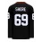 Men's Black #69 Ice Hockey Jersey - Loose Fit Breathable V-Neck Sweatshirt with SHORE Embroidery & Bear Graphic, All-Season Casual Streetwear for Sports & Outdoor Activities