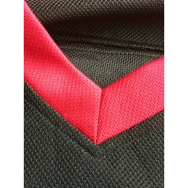 Men's #13 Black Ice Hockey Jersey - Breathable, Embroidered Long Sleeve V-Neck Sweatshirt for Sports & Casual Wear