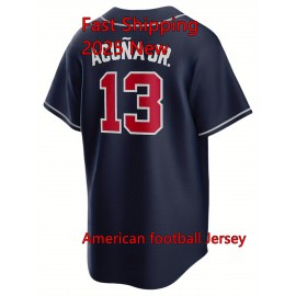 Men's Dark Blue #13 Baseball Jersey - Loose Fit V-Neck Embroidered Sports Shirt, Breathable Button-Up Casual Streetwear for All Seasons, Outdoor & Athletic Activities, Allseason Apparel, Embroidered Detailing