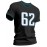 Men'S Black # 62 American Football Jersey Casual Loose Letter Embroidered Sports Style, Fashionable Street Breathable Football Jersey