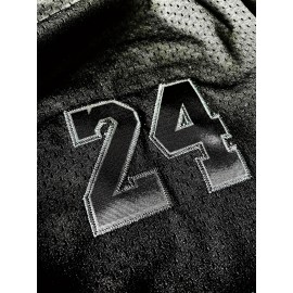 Men'S Black Gray # 8-24 Basketball Shorts, Casual, Fashionable, Breathable, Sports Zipper, High-Quality Embroidered Shorts