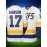 1pc SheLucki Men'S Ice Hockey Jersey #17, V-Neck Polyester Knit Fabric, Embroidered Alphabet, Loose Fit, Breathable, Four Seasons Sports Top for Casual, Street, Outdoor Activities