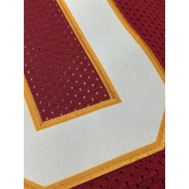 Men's Red #10 American Football Jersey - Loose Fit Breathable Embroidered V-Neck Top for Casual Streetwear, Sports & Outdoor Activities | All-Season Machine Washable Football Suit, Athletic Apparel, Sporty Design, Embroidered Detailing