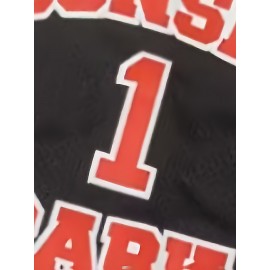 Men'S American Basketball Shirt # 1 Black Basketball Sweatshirt