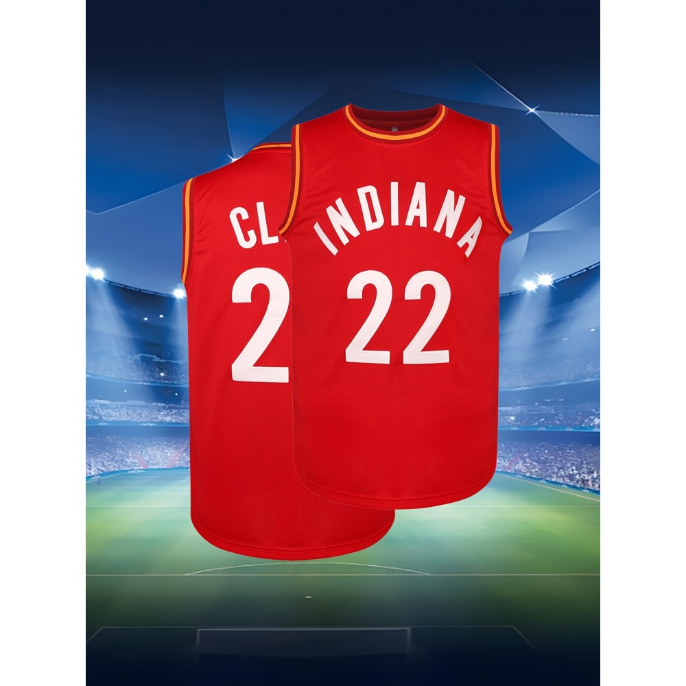 Men's Embroidered Polyester Basketball Jersey, Crew Neck, Loose Fit, Sports Style, for Casual & Athletic Wear, Perfect for Training, Hiking, Cycling, Fishing, Parties & Special Occasions - S-XXXL