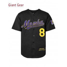 Men'S # 8-24 Baseball Jersey 100% Polyester V-neck Sports Shirt With Loose Letter And Number Fit Suitable For Casual And Team Activities In Spring, Summer, Autumn S-3XL