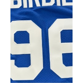 Men's #96 Blue Basketball Jersey - Retro Tournament Out Design, Breathable Polyester, S-XXXL, Ideal for Team Sports & Casual Wear