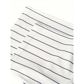 Men'S # 2 White Embroidered Striped Baseball Jacket Sports Style V-neck Sports Shirt Suitable For Casual Wear