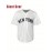 Men'S # 2 White Embroidered Striped Baseball Jacket Sports Style V-neck Sports Shirt Suitable For Casual Wear