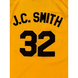 Casual Style, Men's #32 Yellow Basketball Jersey - Breathable Polyester, Round Neck Sportswear, Details, Loose Fit - Ideal for Team Sports, Casual Wear & More, Sizes S-XXXL