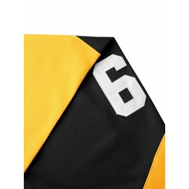 Men'S # 69 Black Embroidered Ice Hockey Sweatshirt Breathable Polyester Fiber V-neck Jersey Suitable For Spring, Summer, Autumn Training Competitions And Casual Wearing
