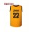 Men'S Basketball Suit # 22 Yellow Round Neck Embroidered Polyester Loose Micro Elastic Fabric S-3XL