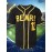 Men'S Baseball Shirt # 12 Black Embroidered Polyester Sportswear Loose Fabric Suitable for Street Team Sports S-XXXL