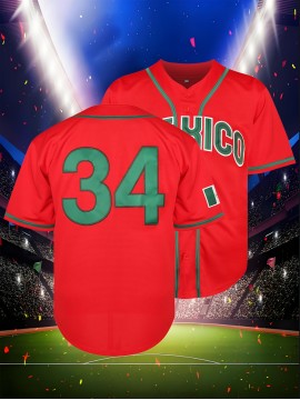 Men'S Baseball Jersey, # 34 Embroidered Polyester Baseball Shirt, Loose Knit Fabric, Worn In Spring, Summer, And Autumn