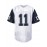 Men'S White Patchwork Sleeves # 11American Football Uniform, Loose Embroidery Sports, Fashionable And Casual, Street Breathable Football Uniform