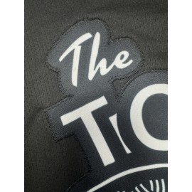 Men's Black #10 Basketball Jersey - Embroidered Street Style with Tree Graphic & THE TOWN Design, Breathable Loose Fit Round Neck Pullover for Sports, Casual & Outdoor Activities, All-Season Comfort, Quality Sportswear