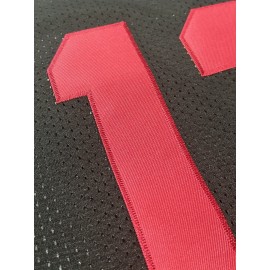 Men'S Black # 13 American Football Jacket with Loose Embroidered Sports, Fashionable, Casual, Street Breathable Rugby Top