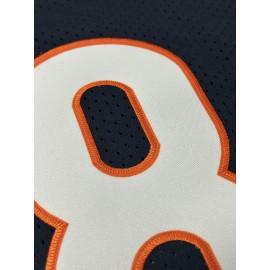 SheLucki Men'S Black #18 American Football Jersey, Loose Fit, Breathable Polyester, V-Neck, Embroidered Sports Top, Casual Streetwear for All Seasons