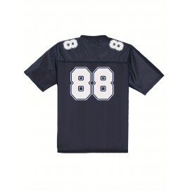 Women's Dallas #88 Polyester Football Jersey T Shirts, V-Neck Sports Shirt With Slight Stretch, Breathable Casual Knit Fabric For All Seasons, Loose Fit Adult & Teen, Fans Gift Women Youth