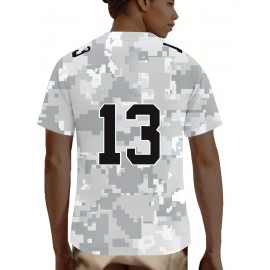 Women's Arctic Camo San Francisco #13 Polyester Football Jersey, Women V-Neck Game Day Sports Shirt With Slight Stretch, Breathable Casual Knit Fabric, Loose Fit Adult, Fans Gift Women, For Casual, Party, And Training Wear