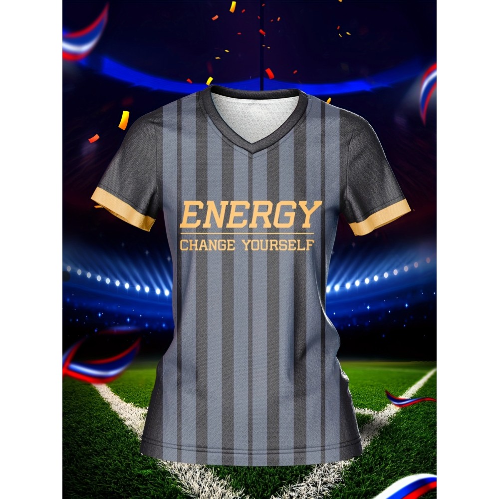 Customizable Women's V-Neck Soccer Jersey - Personalized Name & Number, Breathable Polyester, Quick-Dry Sports Top for Team Training & Casual Wear, Athletic Jersey | Customizable Sports Apparel | Stretchy Fabric