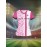 Customizable Women'S V-Neck Soccer Jersey - Personalized Team Name & Number, Breathable & Quick-Dry Fitness Shirt for Training & Casual Wear, Pink & White Design, Spring/Summer/Fall, Training Apparel | Stylish Soccer Top | Quickdry Materia