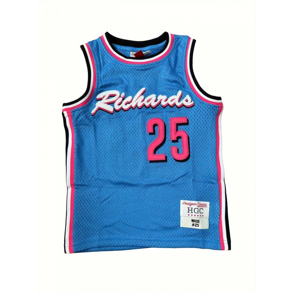 Kids Sport Jerseys Youth for Boys Girls#25 High School Basketball Jersey, 3-14Years blue