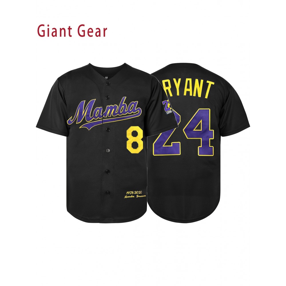 Men'S # 8-24 Baseball Jersey 100% Polyester V-neck Sports Shirt With Loose Letter And Number Fit Suitable For Casual And Team Activities In Spring, Summer, Autumn S-3XL