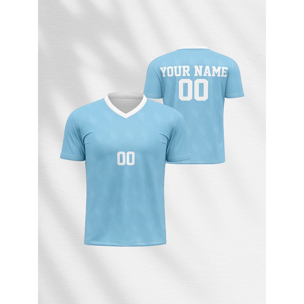 Customizable V-Neck Youngsters's Soccer Shirt - Comfortable Fit, Personalized Name & Number, Ideal for Sports and Casual Outdoor Activities, Football Shirt Tops, Running